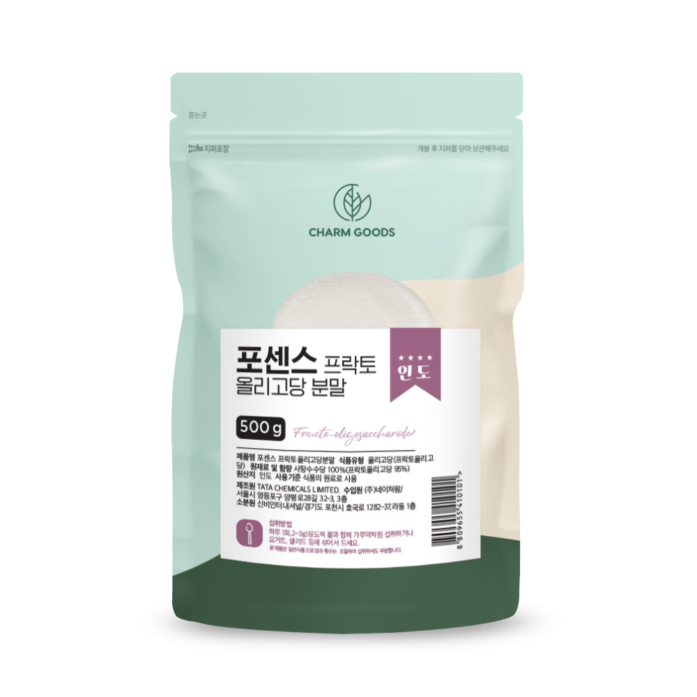 프리바이오틱스 이눌린 FOS 포센스 <b>프락토올리고당</b> 분말 유산균먹이 대용량 가루 500g