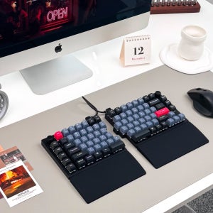 Q11 스플릿 키보드 풀알루미늄 텐키리스 키보드 타입 A, 적축