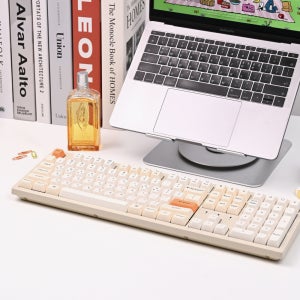 K10 PRO ZMK 무선 기계식 사무용 핫스왑 키보드 레트로 파스텔, 저소음 적축