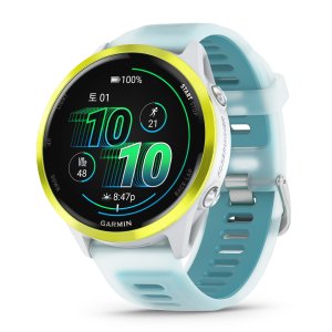 가민 포러너570 러닝 GPS스마트워치 화이트스톤/앰프 옐로우, 47mm