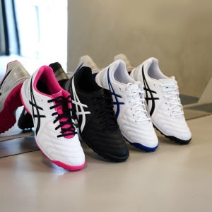 아식스 풋살화 칼체토 K TF WD9 캥거루가죽 인조잔디 발볼넓은 1113A048