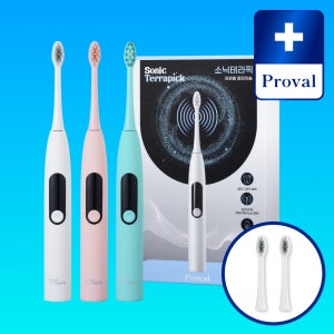 [치과/약국추천] 프로벨 음파전동칫솔 고급모델 5가지모드 방수+ 칫솔모2개