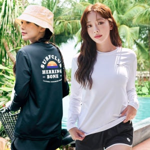 여성 루즈핏 래쉬가드 상의 빅사이즈 RI375W