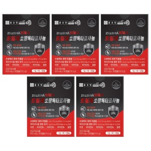 종근당 젤세라 초임계 쏘팔옥타코사놀 강직도 전립선 건강 영양 보충 야간뇨 30캡슐, 5개