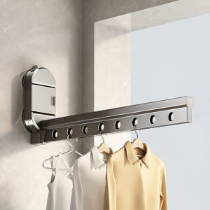 [단독] 이지착 강력흡착 창문 베란다 빨래건조대 8구 수건 속옷 건조대