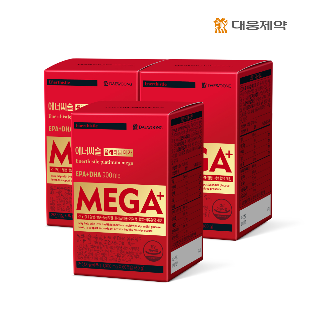 [5중케어 NEW] 에너씨슬 플래티넘 메가 3개월분 / <b>밀크씨슬</b> 실리마린<b>추출물</b> 오메가3 홍국 콜레스테롤 혈당 혈압 혈행 간 건강