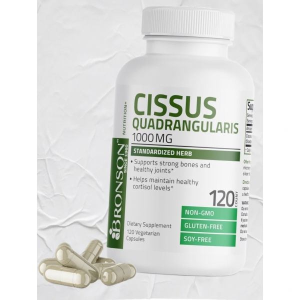 <b>브론슨</b> 시서스 소화효소 활성 체중 <b>감량</b> 도움 쿼드랑귤라리스 추출물 1000mg 캡슐 강한 뼈 건강한 관절 비유전자변형 120 정제 비건 미국내수용