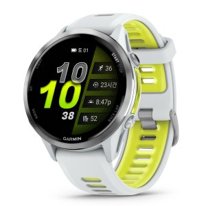 가민 포러너970 러닝 GPS스마트워치 화이트스톤/앰프 옐로우, 47mm