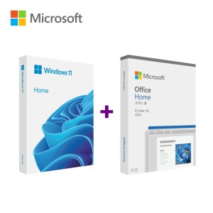 [세트상품] 마이크로소프트 Windows 11 Home FPP (한글 USB) + MS Office 2024 Home PKC 가정용 패키지