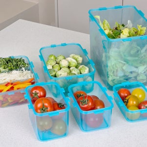 리젠리빙 몬스터 항균 반찬통 냉장고 밀폐용기 일체형 실리콘 8P 세트