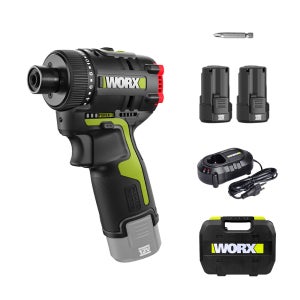 웍스 충전 드릴 드라이버 전동 12V 2.0Ah 배터리2개 BL WU129