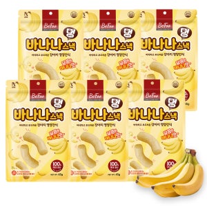 [국내생산] 베푸 멍 바나나 스낵 강아지 과자 전연령, 45g, 6개
