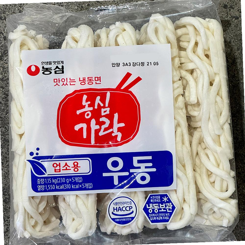 농심 우동면 냉동 230g x5입 1.15K X8 식자재 면류 분식 요리