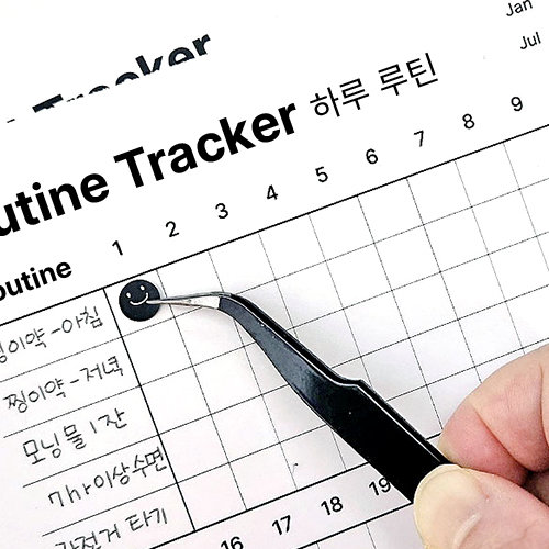 목표달성 습관 <b>루틴</b> 해빗 골 트래커 1년 12장 스티커 2184개입