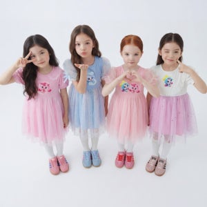 아동원피스 캐치티니핑 슈팅스타 하츄핑 초롱핑 빛나핑 반팔 상하 레이스 망사 여름 여아동