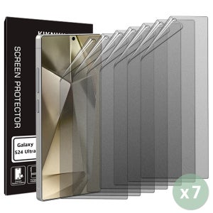 키큰기린 고광택 지문방지 자가복원 고투명 액정 보호 필름 아이폰 16 프로, 7매입