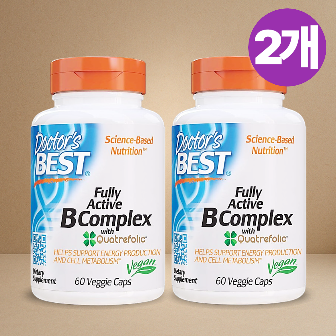 닥터스베스트 풀리 액티브 <b>비타민B 컴플렉스</b> 60캡슐, 2개