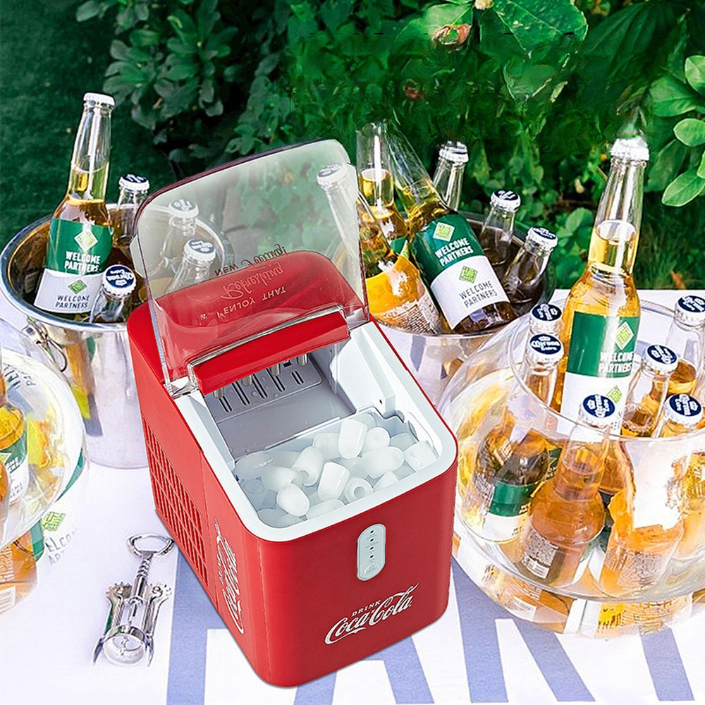 얼음제조기 제빙기 레트로 제조기 얼음 홈카페 레드 기계 소형 메이커 컬러