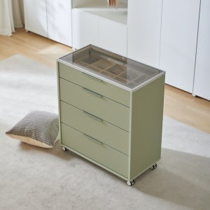 시스코프 드레스룸 올리브 그린 아일랜드 서랍장