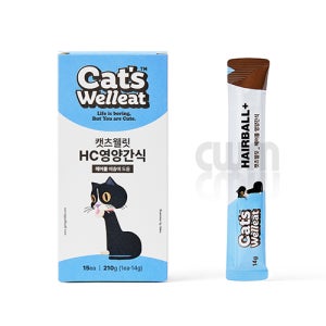 (DOG/CAT) 곰곰연구소 캣츠웰릿 HC영양간식(210g(14gx15ea)) 헤어볼배출 소화력증진 염증완화 면역력강화 배변활동 촉진에 도움