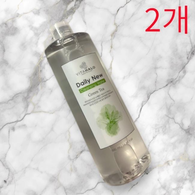 <b>비타할로</b> 데일리 뉴 제주 그린티 클렌징워터, 500ml, 2개