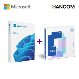 [세트상품] 마이크로소프트 Windows 11 Home FPP (한글 USB) + 한컴오피스 2024 가정용 USB (1PC Only)
