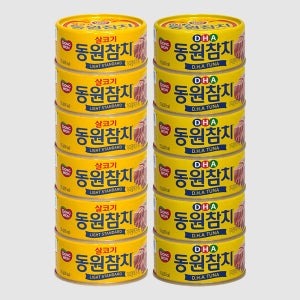 동원 참치 라이트 스탠다드 + DHA 살코기참치 캔참치 135g 12개