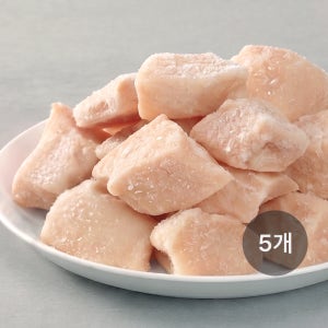 [5 SET ~] 한강식품 국내산 IQF 큐브 닭 가슴살 1kg 대용량 업소용