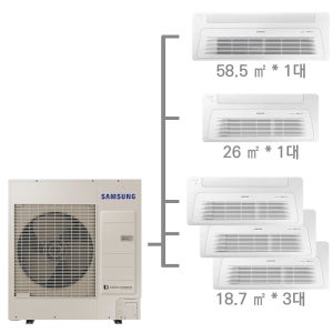 삼성 가정용 무풍 시스템 에어컨 5실, 140.6㎡, 단배관