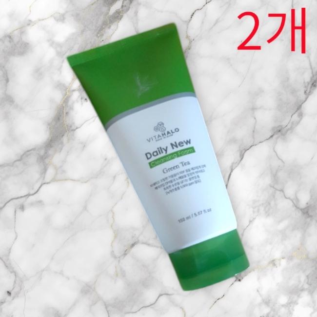 <b>비타할로</b> 데일리 뉴 제주 그린티 폼클렌징, 150ml, 2개