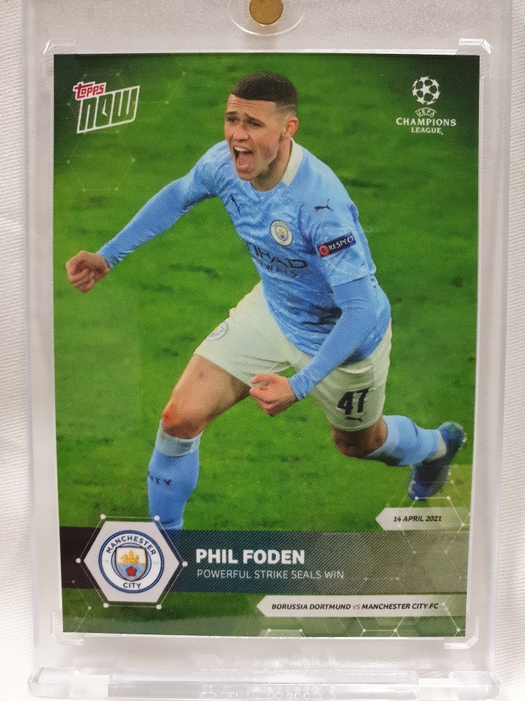 2021 TOPPS NOW 탑스 나우 #64 필 포든 맨시티 맨체스터 시티 UEFA 챔스 챔피언스 리그 축구 카드