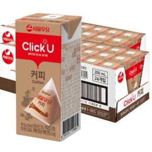 멸균우유 서울우유 클릭유 커피우유 200ml x 48입