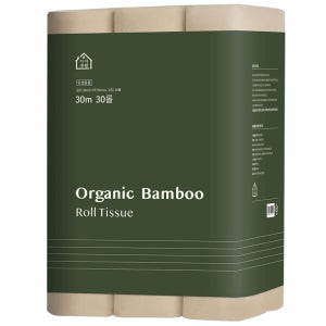 가치생활 오가닉 대나무 휴지 뱀부 천연펄프 두루마리 먼지없는 롤 화장지 3겹 30m 30롤
