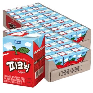 과즙주스 피크닉 사과 어린이 어른간식 사무실음료 200ml 48팩