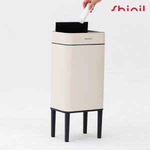 신일 스마트 자동 센서 휴지통 모션 냄새차단 종량제봉투 호환 쓰레기통 아이보리 20L (W20I), 1개