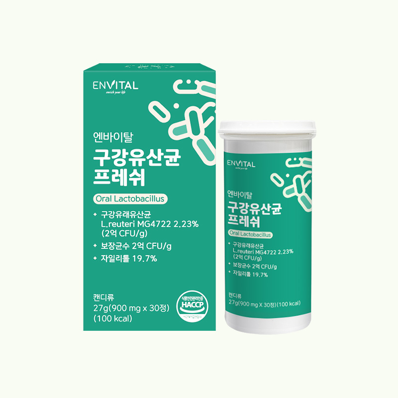 1+1 엔바이탈 구강유산균 프레쉬 900mg X 30정