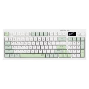 지클릭커 오피스프로 WK50 사일런스 M RGB 풀윤활 무소음 방수 무선 블루투스 LCD 키보드 Greenwich RC1 94키