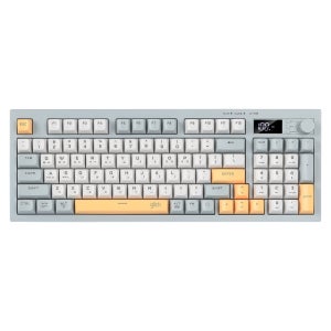 지클릭커 오피스프로 WK50 사일런스 M RGB 풀윤활 무소음 방수 무선 블루투스 LCD 키보드 Navy Blue RC1 94키