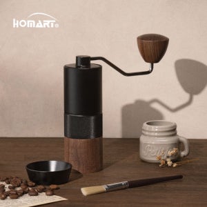 (홈아트)HOM-2021-BW 휴대용핸드밀(스테인레스날)-우드블랙(BW)