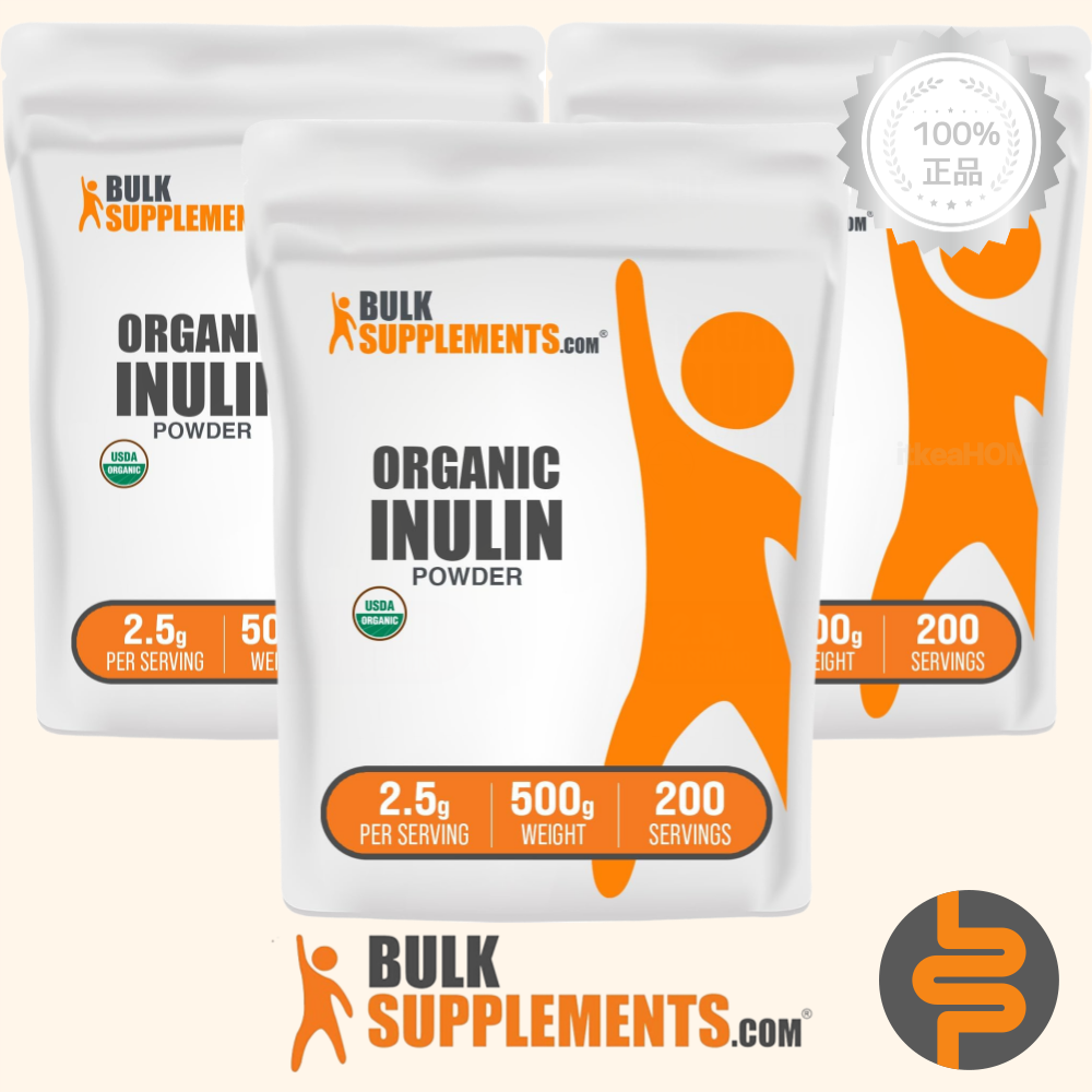 [3개] 벌크서플리먼츠 미국 유기농 <b>이눌린</b> 파우더 500g <b>치커리</b> 뿌리 <b>추출</b> 섬유소 효능