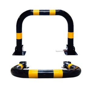 주차금지 접이식 스틸 볼라드 U형 TBR-20906 철재 주차금지볼라드 자물쇠 부속자재포함