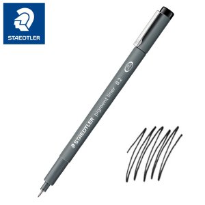 스테들러 피그먼트 라이너 0.2mm 컬러링 드로잉 캘리그라피 수입 디자이너 펜