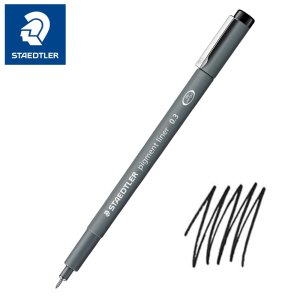 스테들러 피그먼트 라이너 0.3mm 컬러링 드로잉 캘리그라피 수입 디자이너 펜