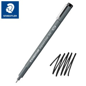 스테들러 피그먼트 라이너 캘리그라피 드로잉 제도 수입 디자이너 펜 0.5mm, 1개