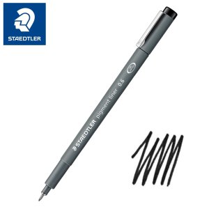 스테들러 피그먼트 라이너 0.6mm 컬러링 드로잉 캘리그라피 수입 디자이너 펜
