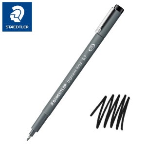스테들러 피그먼트 라이너 캘리그라피 드로잉 제도 수입 디자이너 펜 0.7mm, 1개