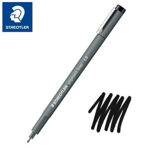 스테들러 피그먼트 라이너 1.0mm 컬러링 드로잉 캘리그라피 수입 디자이너 펜