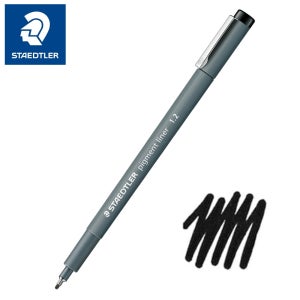 스테들러 피그먼트 라이너 캘리그라피 드로잉 제도 수입 디자이너 펜 1.2mm, 1개