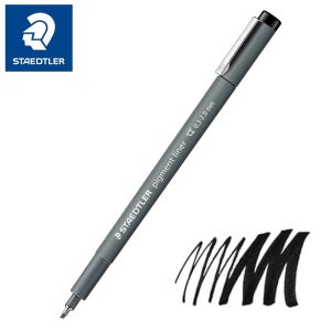 스테들러 피그먼트 라이너 캘리그라피 드로잉 제도 수입 디자이너 펜 2.0mm, 1개