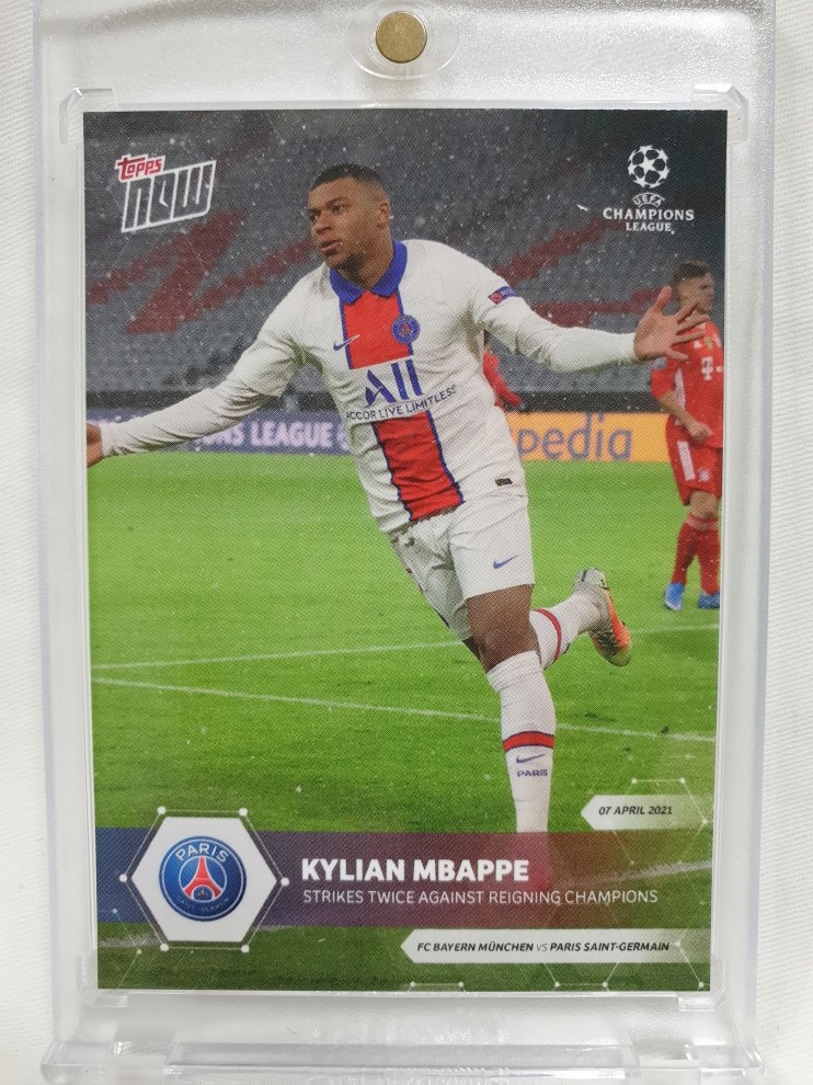 킬리안 음바페 2021 TOPPS NOW #61 KYLIAN MBAPPE 탑스 나우 PSG UEFA 챔피언스 챔스 리그 축구 카드